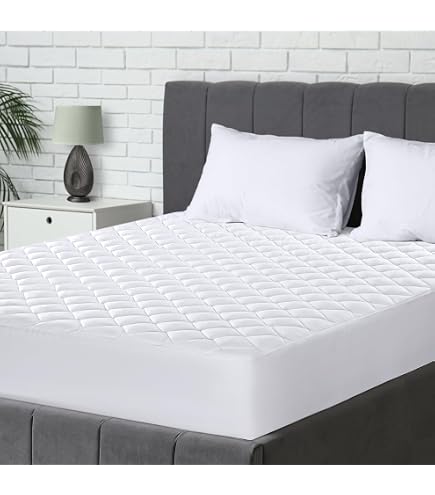 Bedecor Protège Matelas 180x200cm, Alèse en Bouclette de Coton imperméable à Cinq côtés, Qualité Supérieure Couvre-Matelas Pipi Anti-Acarien Respirante, Lavable en Machine