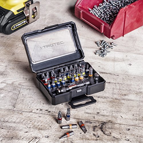 TROTEC 32-tlg. Schrauberbit-Set mit Farbcodierung und Universalhalter - 6