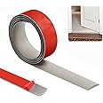 200cm×4cm Threshold Strip,Carpet Door Trim Stripstrips, Floor Transition Strips, Self Adhesive Floor Door Divider Strip, Flat Laminate Profile Flooring Edge Trim Strip(Grey Wood Grain)