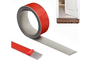 ZTVOWTO 200cm×4cm Bande de seuil, bandes de garniture de porte de tapis,bande de séparation de porte de sol auto-adhésive, bande de garniture de bord(Grain de bois gris)
