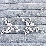 Pack of 3 Bridal Hair Pins Women Vintage Pearl Flower Crystal Wedding Bridesmaid Clips Hair Accessories Headpiece