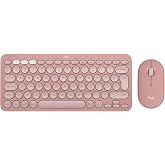 Logitech Pebble 2 Set &Ccedil;oklu Cihaz &Ouml;zellikli Sessiz Kablosuz T&uuml;rk&ccedil;e Q Klavye ve Mouse Seti - Pembe