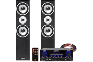 Skytec SHFT60 HiFi Tower Speakers and Stereo Amplifier Bluetooth MP3 Home Music System