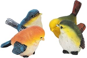 LEINGGG Vogel Dekor, Kunstharz-Vogelfiguren, 4 Stücke Harz Vögel Tierfigur Dekoration Rasen Garten Hof Ornamente für Kunst- und Bastelarbeiten