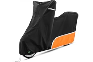 CATOLSSS Piaggio Vespa GTS Motorradabdeckung (Mit Kofferraum) 420D Wasserdicht - Kompatibel mit Vespa GTS 300 HPE/Classic 300/310 / Supersport 300 / GTV 300 - Outdoor Schutzhülle mit Kofferraum für Motorrad
