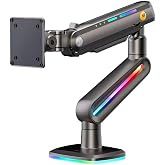 NB North Bayou F6 Gaming 1 Adet Monit&ouml;r Takılabilen, 32" - 60" Uyumlu, RGB Aydınlatma, Kablo Kanallı, 2-20 KG Destekli, 360&deg; 