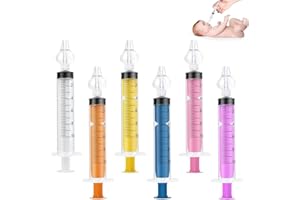 DWFEYOI 6 Pezzi Irrigatore Nasale, Aspiratore Nasale per Bambini, 10 ml Aspiratori Nasali Riutilizzabile, Portatile Irrigatori Nasali, Pulitore Nasale Sicuro,lavaggio nasale bambini