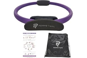 PERPETUAL Anello Pilates Infrangibile Cerchio Magico Flessibile Esercizi Palestra Allenamento Casa Yoga Donna Uomo Tonificazione Flessibilità Addominali Cosce Gambe Fitness