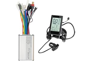 Kunray Electric Bicycle Controller with LCD Display Control Panel Brushless Controller Kit 24V 36V 48V 350W Motor Speed Controller for Electric Scooter E-Bike Controller Kit