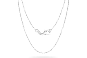 Casxyue S925 Silber Kette Halskette Für Damen Mädchen Ohne Anhänger Kettenbox/O-Kette/Kubanische Kette/Schlangenkette/Flache Kette 40 45 50 55 60 65 70 75 cm