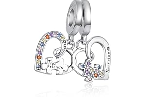 Alstiva Tiere Hase Vierblättriges Kleeblatt 925 Sterling Silber 5A Zirkonia Charm Anhänger für Armband Charm Bead Pendant für Europäische Armbänder Halsketten Schmuck Geschenk für Damen