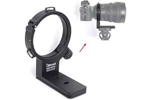 iShoot Lens Collar Support Bracket Holder for Sony FE PZ 28-135mm f/4 G OSS SELP28135G, CNC Machined Lens Tripod Mount Ring, Bottom is ARCA Fit Quick Release Plate for ARCA-SWISS Type Tripod Ball Head