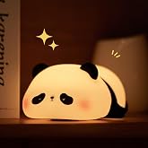 AGEK Panda Gece Lambası, &Ccedil;ocuk Yatak Odası, Sevimli Hayvan Silikon Kreş Gece Lambası, Dokunmatik Kontroll&uuml; Gece Lambaları, US