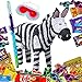 Produktbild Zebra-Pinata zum Schlagen mit Süßigkeiten-Füllung +Keule +Maske im Spiele-Set