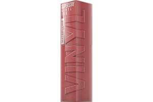 Maybelline New York Superstay Vinyl Ink, Pintalabios Efecto Vinilo, Vinilo Fijo, Larga Duración, Tono 35 Cheeky