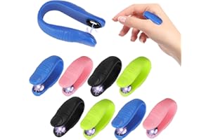 Vspek 8pcs Clip De AcupresióN, Anillos de acupresión,Anillos de masaje para los dedos, Anillos de Masajeador de Dedos PortáTil Simple Alivio Natural Dolor Cabeza MigrañAs