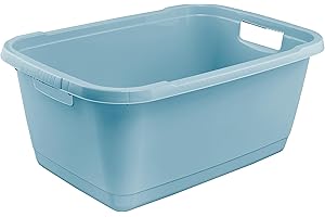 keeeper Wäschewanne, Stabiler Kunststoff, 52 l, Aenna, Nordic Blue