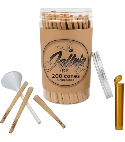 200 King Size Vorgedrehte Konische Hülsen Mit Filter – 5 Farben, Inkl. Putter, 108 Mm, Pflanzenfaserpapier