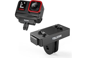 TELESIN° Supporto adattatore magnetico a sgancio rapido per Insta360 Ace/Ace Pro con connessione adattatore per Insta 360 Ace/Ace Pro, adattatore magnetico con due artigli accessori