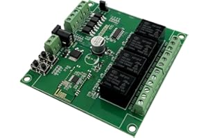 DSD TECH Módulo de relé Bluetooth de 4 canales, mando a distancia, interruptor compatible con iPhone Android 4.3 (12 V)