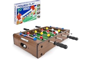 Power Play | Table Top Football Game, Wooden Outdoor Indoor Game for Kids and Adults, Small 20Inch