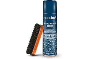 COCCINE Cocciné – Impregnazione di scarpe + spazzola I Set di impregnazione e pulizia I Spray idrorepellente per pelle scamosciata Unf Nubuk I Spazzola per la pulizia e la lucidatura delle scarpe