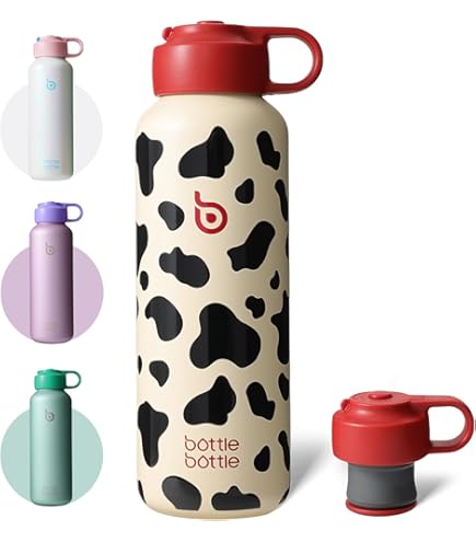 BOTTLE BOTTLE Gourde Isotherme Avec Pilulier Bouteille Isotherme De 900 Ml Gourde Sport En Acier Inoxydable Pour L'extérieur, La Randonnée (AuroraBands