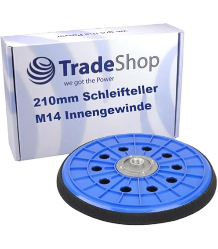 Produktbild von 215 Mm Schleifscheibe-Stützteller – 10-Loch Design, 16 Mm Gewinde – Für Staubfreie Trockenbauschleifer – Schwarz, Hart & Langlebig
