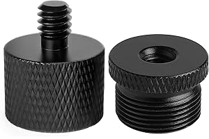 Frgyee Adaptateur de Support De Micro Adaptateur de Vis de Trépied Vis de Montage de Caméra 5/8 à 1/4 Adaptateur pour Adaptateur de Trépied de Caméra à Montage sur Pied de Microphone, 2 pièces