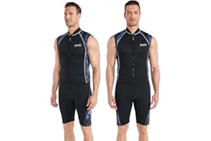 PZZMY Wetsuits Adults 3mm Neoprene Suits Women Men Wetsuits Vest Diving Suits Tops for Surfing Scuba Diving Canoeing Kayaking Sauna Neoprene Tops Wetsuit Mens Womens