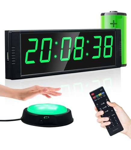 Tripod 5.6'' Race Clock, Timer, Digital Countdown With Gym Interval Workout Timers Stopwatch For Outdoor Events Red