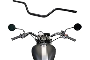 ‎BIUGERCN BIUGERCN Motorrad-Lenker 22 mm（7/8''） Aluminiumlegierung Lenker Zugstange Ersatzteil universell für Dirt Bike Cruising ATV Straßenrad Motocross Schwarz