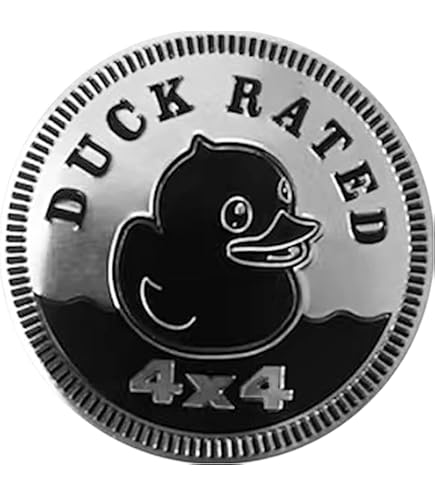 Duck Rated Metal Car Badge Sticker For Jeep Wrangler - 3D Round Emblem Decal For Bumper Or Truck-415113