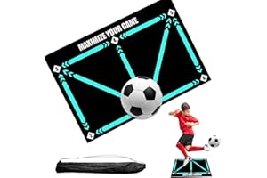DAZZTIME Tappetino da Allenamento per Il Calcio,60 x 90 cm,Tappetino da Allenamento per Calcio e Passo,Tappetino Calcio Allenamenti Dribbling,per Bambini per Allenamento all'aperto