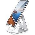 Lamicall Phone Stand, Phone Dock - Universal Stand, Cradle, Holder, Dock Compatible with iPhone 16 15 14 Pro Max Plus, 13 12 Pro Max Mini, 11 Pro Xs XR X 8 7, HUAWEI, Samsung S23, Smartphone - Silver