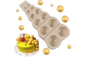 LIMEOW 6 Misure Stampo Silicone Stampo In Silicone Stampi Silicone Dolci Stampi Silicone Stampi In Silicone Stampi Forno Mezza Sfera Silicone Mezza Sfera per Cioccolatini Torte Gelatine Mousse