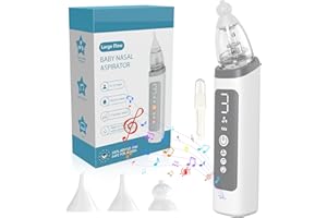 ROUJUNE Nasensauger Baby，Nasensauger Baby Elektrisch Ausgestattet Mit 3 Stufen Der Saugkraft Und 3 Spitzengrößen，Nasensauger Baby Staubsauger Mit 3 SaugstäRken Musik & Licht Beruhigender Funktion