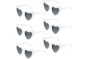 BOUBONI 6/12/24/48 Pack Heart Sunglasses Vintage Heart Shaped Glasses Bulk Bachelorette Sunglasses for Women Wedding Party