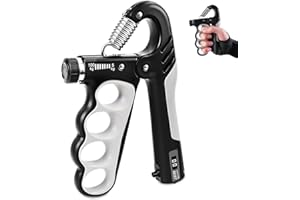 Koxtyzo Hand Grip, Fortalecedor de Agarre de Manos, Resistencia Ajustable 5-100kg, Antebrazo Ejercitar con Función de Conteo, para Entrenamiento Antebrazo Muñeca Apretón de Manos