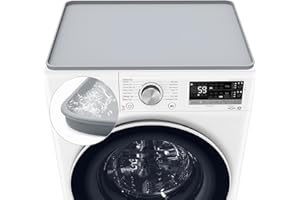 GHWMYD 60x60 Housse de machine à laver, tapis antidérapant en silicone pour machine à laver et sèche-linge, coussin de machine à laver pour buanderie, plan de travail de cuisine（Gris）