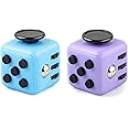 AYNKH Fidget Toy 2 Pcs Cube Toy Stress Relieve Toys Sensory Toys Relieve Anti-anxiety Toy Finger Toy Gift for Children and Adults with 6 Different Functions