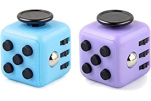 AYNKH Fidget Toy, 2 Stück, Würfel, Anti-Stress-Spielzeug, sensorisches Spielzeug, Angstspielzeug, Fingerspielzeug, Geschenk für Kinder und Erwachsene, mit 6 verschiedenen Funktionen