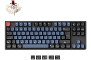 Keychron K8 Pro QMK/VIA Tastiera meccanica senza fili Hot-swap TKL ABS Keycap OSA Profile Retroilluminati RGB Interruttore marrone Gateron G Pro