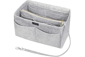 Ropch Organisateur de Sac à Main en Feutre, Sac de Rangement Intérieur Bag in Bag pour Femmes avec Sac à Fermeture éclaire et Porte-clés