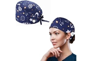 SJBAUTYO Berretto Chirurgico Donna,Cappuccio Chirurgico con Fascia Regolabile,Adatto a Medici,Infermieri