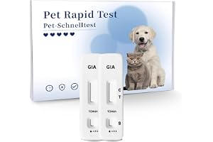 BELABB Giardia-snabbtest för hundar och katter, 2 st., identifierar diarré, illamående och viktminskning, specialutvecklat kit för att påvisa tarmparasiter