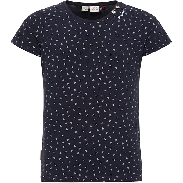 Ragwear Mädchen T-Shirt „Violka“ – Bio-Baumwolle, Mit Fahrrad-Blumen-Print