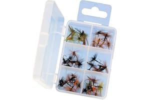 WURMBADEN Trockenfliegen Sortiment 30 Fliegen Forellenköder Angel Set Forelle Trout Trockenfliege Kunstköder Äschen Köder