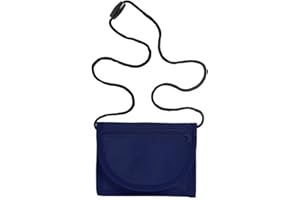 minimutz Kinder Geldbeutel Junge Mädchen | Geldbörse zum Umhängen | Portemonnaie mit Sichtfenster für Busausweis | Brustbeutel zum Schulanfang (Navy/dunkelblau)