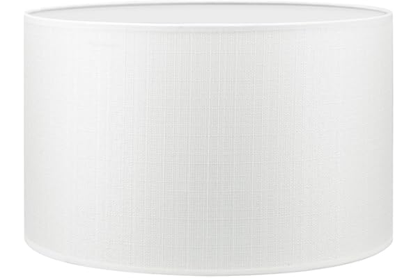 Home Sweet Home Moderno Pantalla Canvas | cilindro | 35/35/21cm | Blanco | Pantalla de lámpara de tela de algodón | para casquillo E27 | probado RoHS | para lámpara de pie